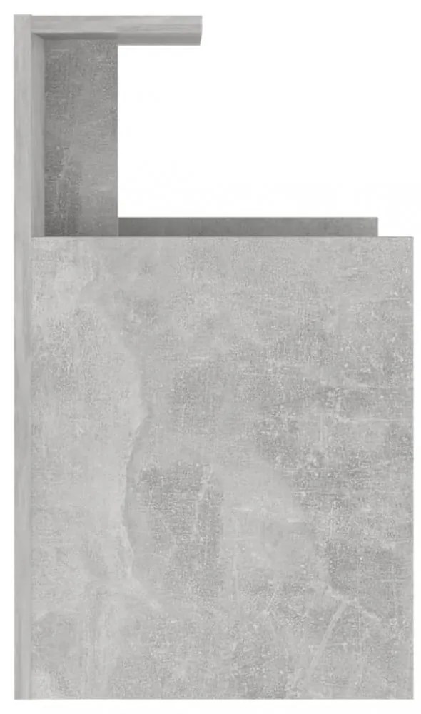 2 db betonszürke szerelt fa éjjeliszekrény 40 x 35 x 60 cm