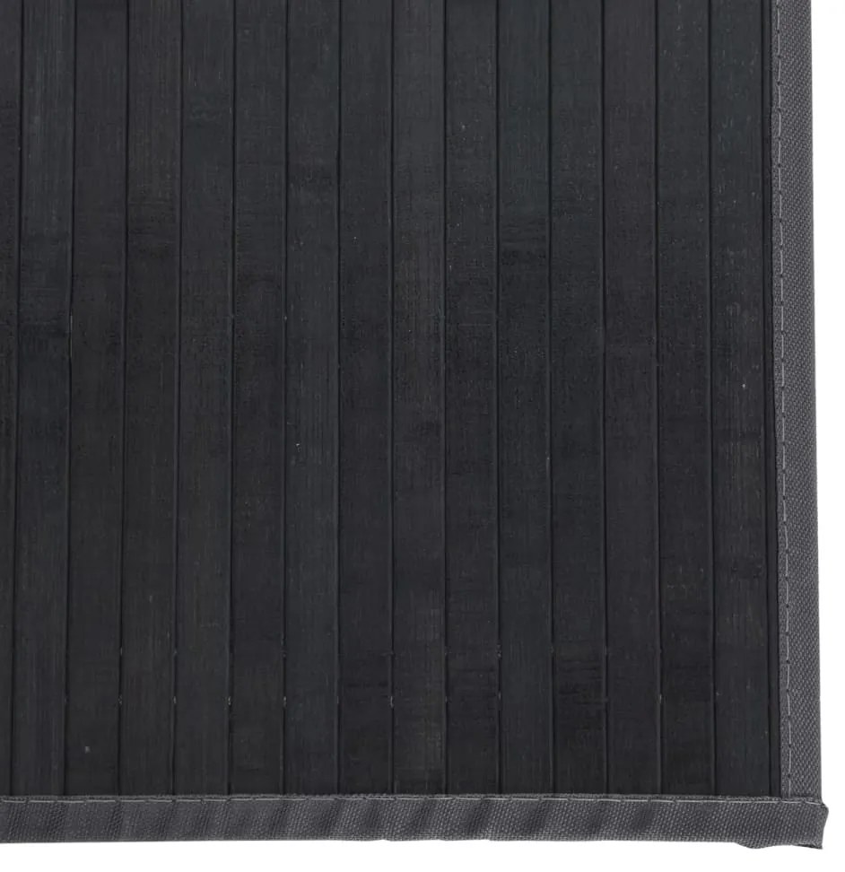 négyszögletű szürke bambusz szőnyeg 60 x 200 cm