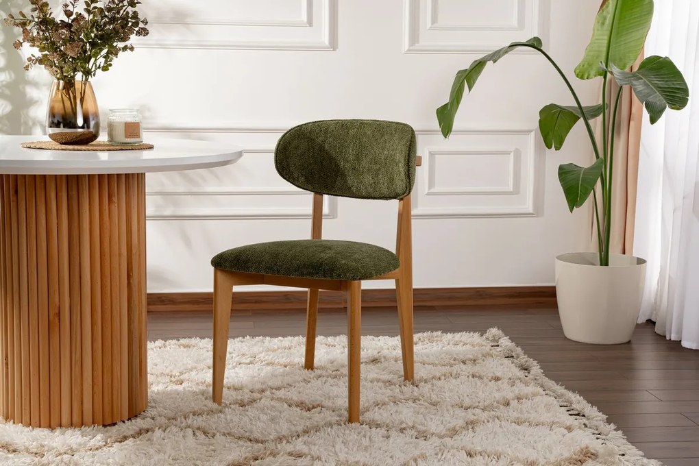 Lionte Green and Light Oak étkezőszék szett, 2 db