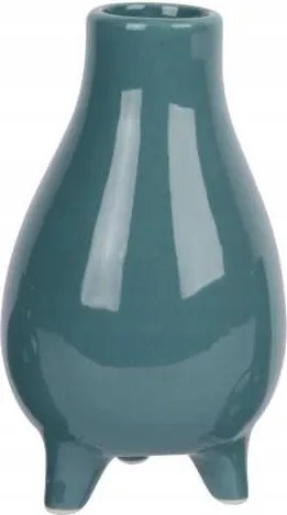 Porcelán váza türkizkék lábakkal 13cm
