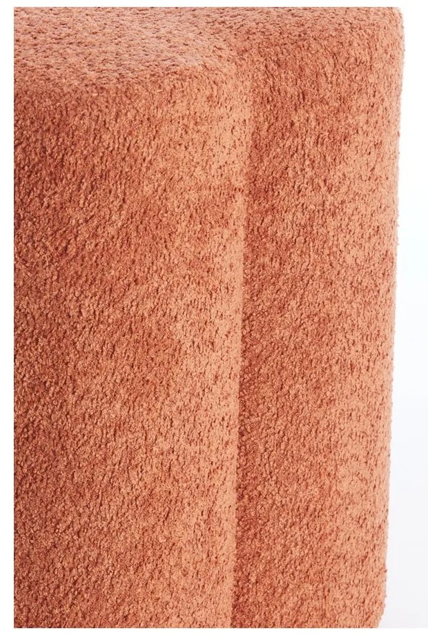 Narancssárga buklé puff Nalani – Light & Living