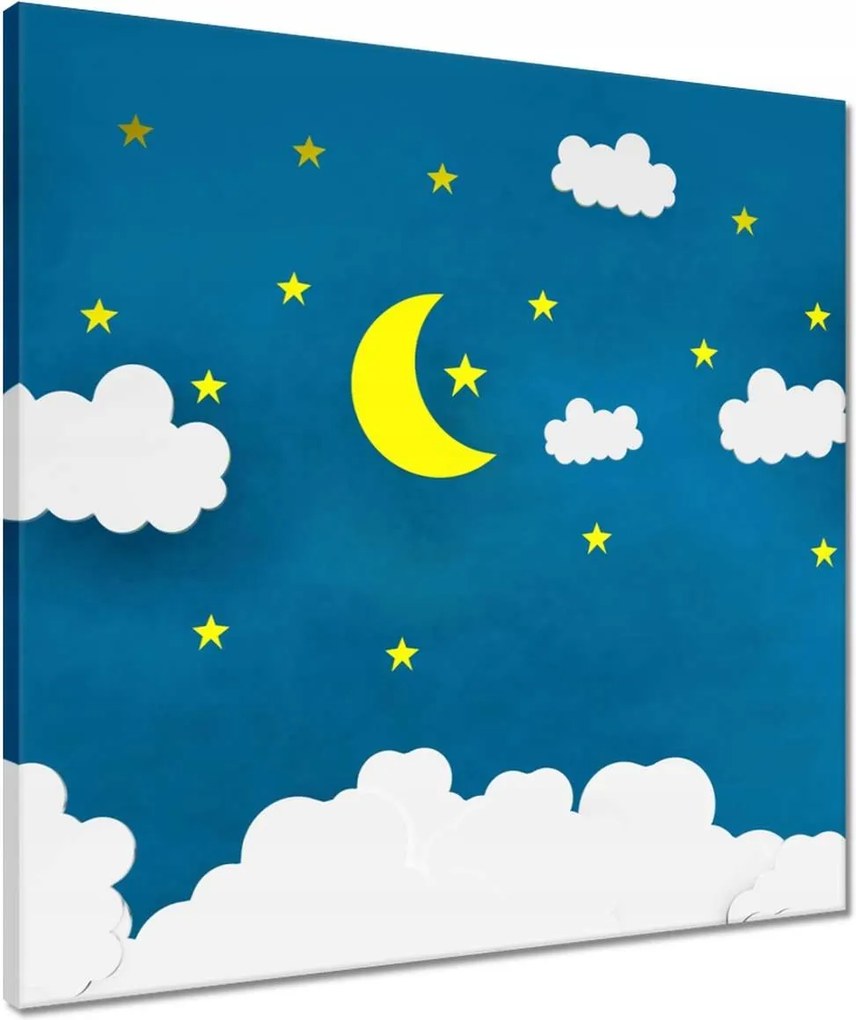 Vászonkép 50x50 Éjszaka Hold Éjszakai háttér