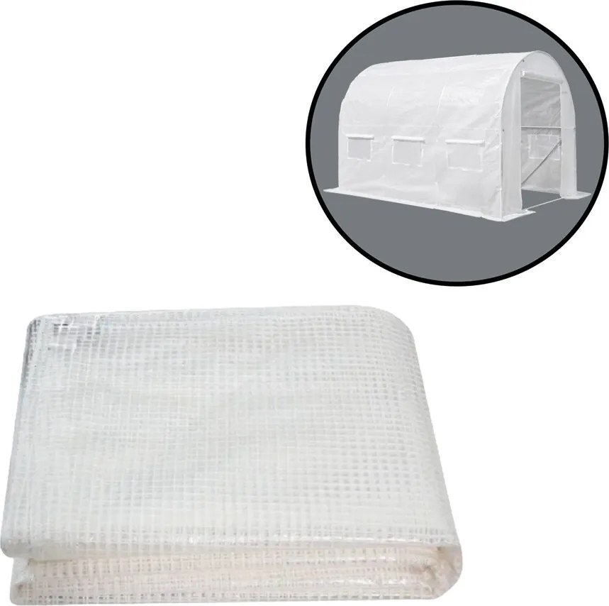 Melegház fólia 200x200x300 cm váz nélkül fehér