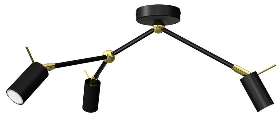 Spotlámpa IRIS 3xGU10/MR11/40W/230V fekete/arany