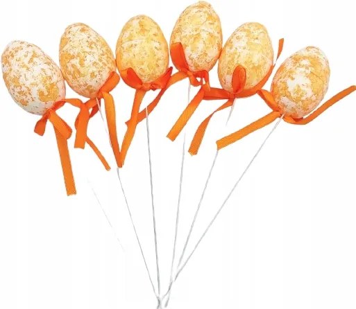 Hungarocell tojás csúcsos Narancssárga 6 cm 6 db Húsvét