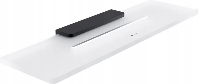 Nimco Maya fürdőszobai polc lyukakkal, matt fekete, 40 cm Mac X440-90_