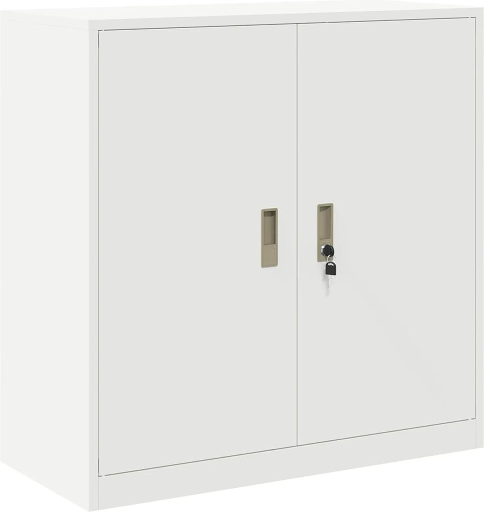 vidaXL Tárolószekrény Fehér 90 x 40 x 90 cm Acél