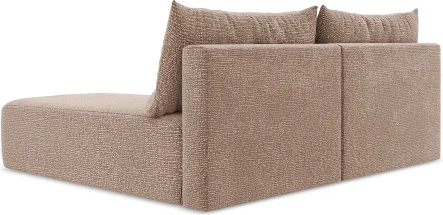 Világosbarna kinyitható-tárolóhelyes sarokkanapé (jobb oldali) Kalena – Makamii