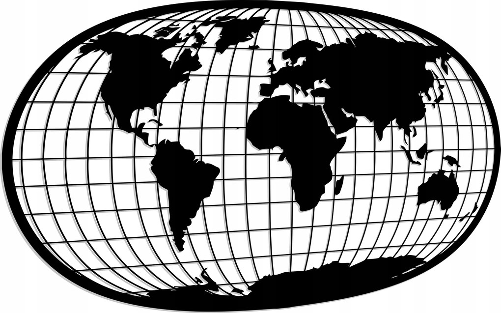 Áttört Kép Föld Világ Térkép Fali Földrajzi Terem 60CM 3D