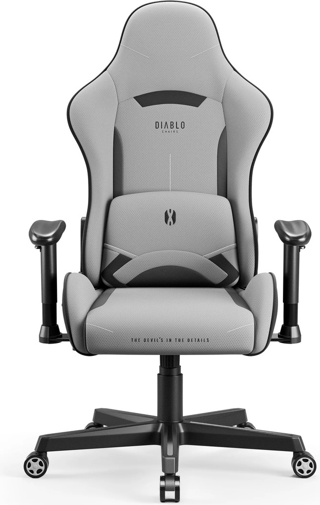 Gamer szék szövet Normal Size, szürke: Diablo X-Starter