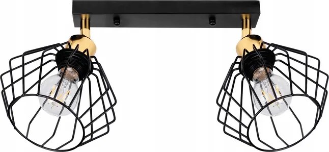 King Berry Fali-mennyezeti Lámpatest 2XE27 Fekete