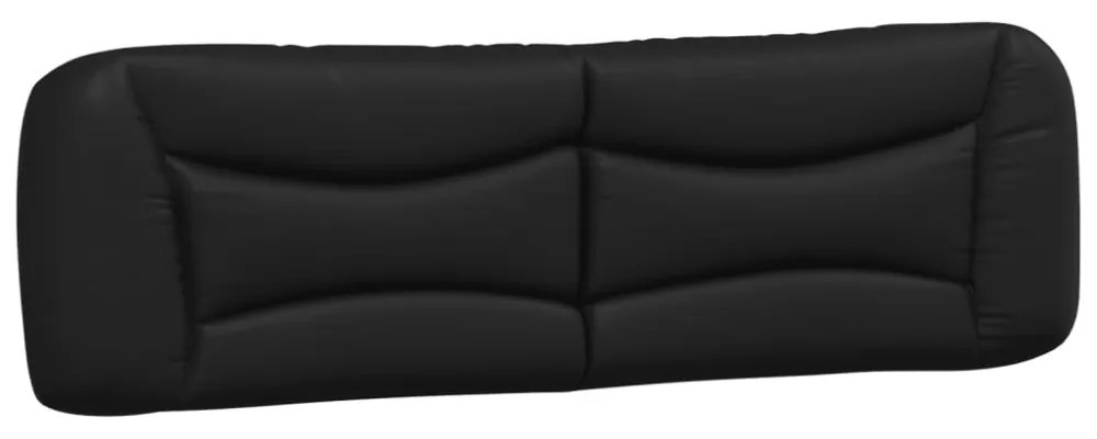 fekete műbőr ágykeret matrac nélkül Hvar 180x200 cm