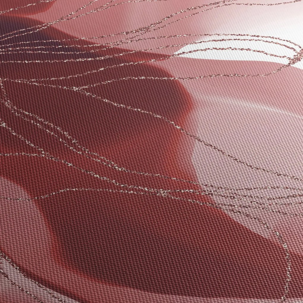 Kép - Piros absztrakt virág N⁰1 (120x50 cm)