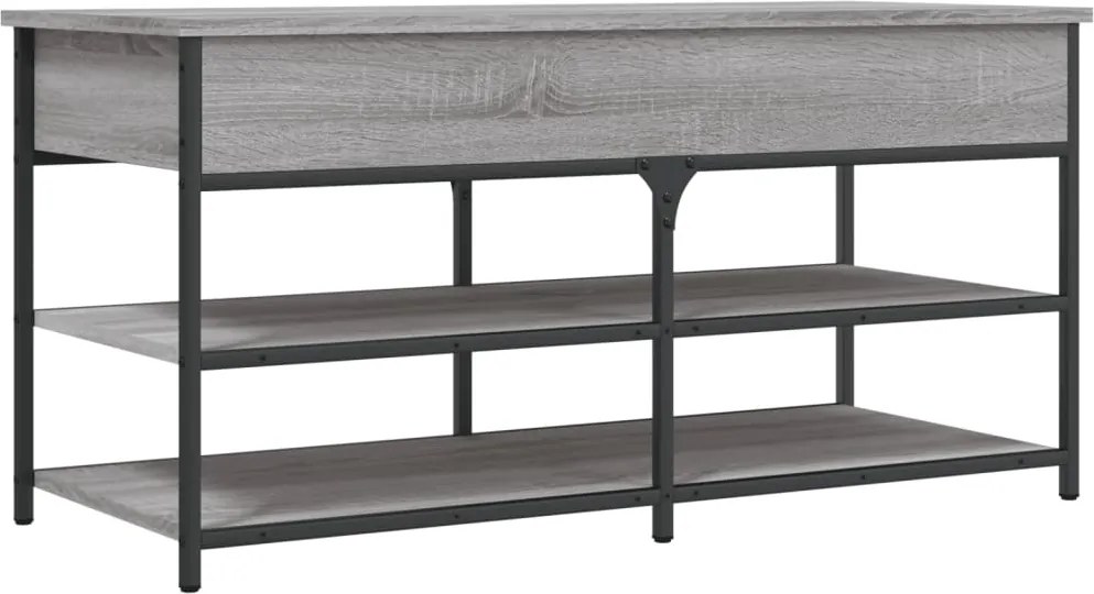 vidaXL szürke sonoma színű szerelt fa cipőpolc 100 x 42,5 x 50 cm