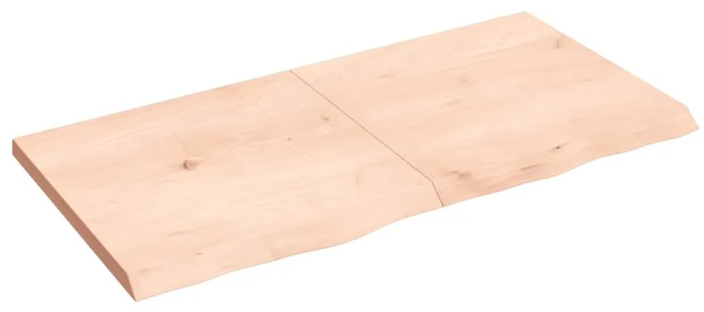 kezeletlen tömör tölgyfa fali polc 120x60x(2-4) cm