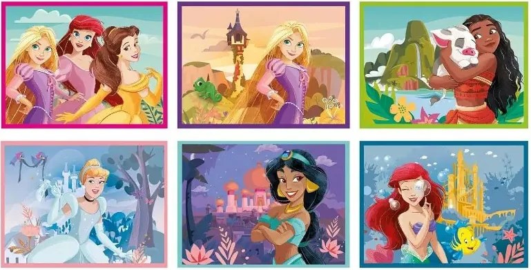 Disney Hercegnők Happy Space mesekocka 12 db-os Clementoni