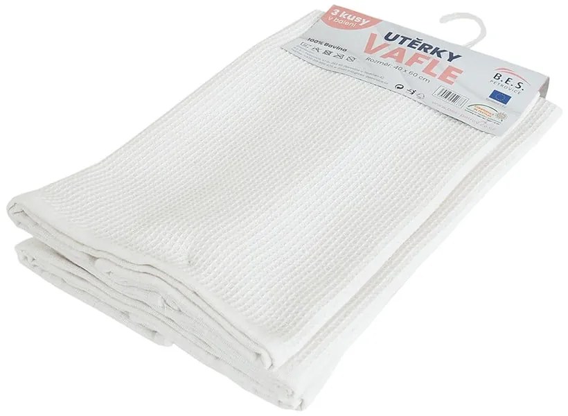 Pamut konyharuha szett 3 db-os 40x60 cm Wafle – B.E.S.
