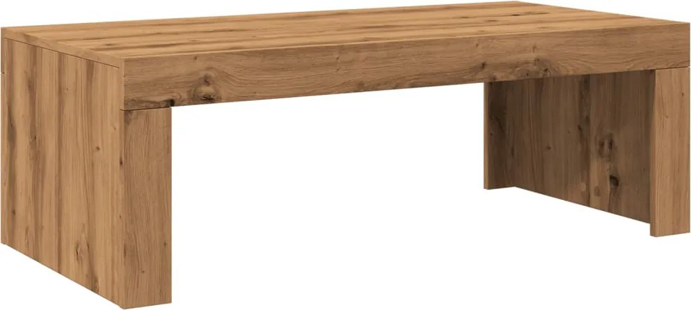 vidaXL kézműves tölgy színű szerelt fa dohányzóasztal 102 x 50 x 35 cm