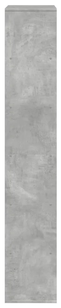 betonszürke szerelt fa könyvespolc 100 x 33 x 187,5 cm
