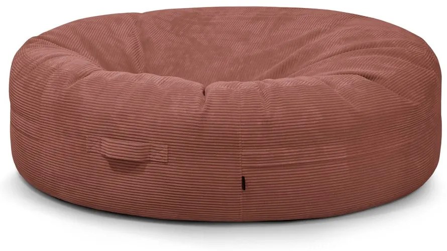 Téglavörös kordbársony babzsákfotel Roll 190 – SLOWDOWN