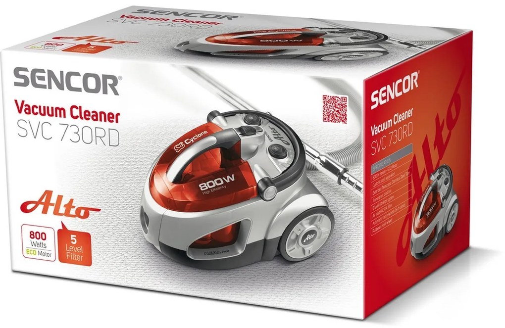 Sencor SVC 730RD-EUE2 padlóporszívó - piros