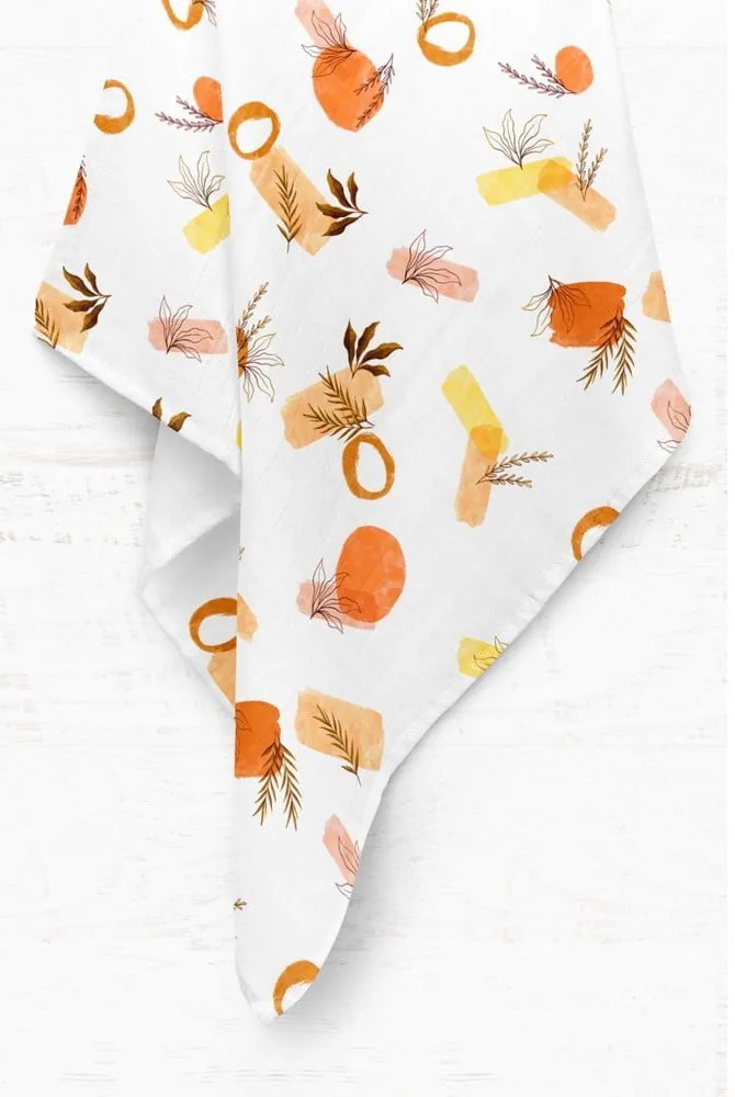 Fehér muszlin gyerek takaró 75x100 cm Rhapsody – Mijolnir