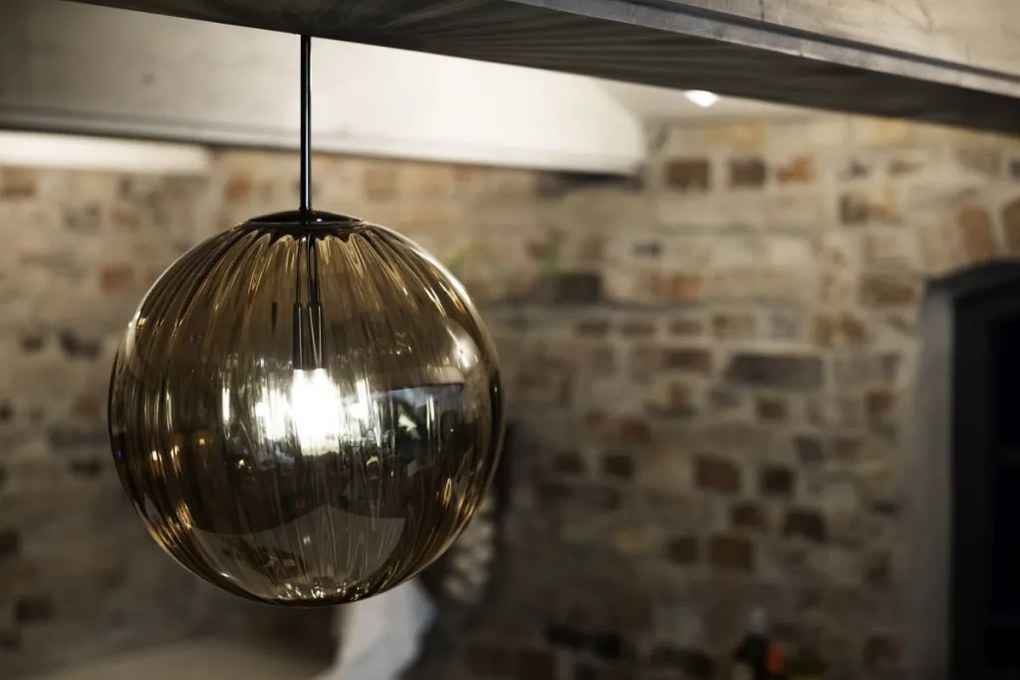 MARKSLÖJD 108763 FENGARI Modern Függesztett Lámpa Antik Sárgaréz, Borostyán E14 IP20