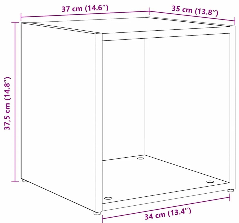 TV Szekrény Szett 6 pcs Artisan tölgy 37 x 35 x 72 cm Faanyag