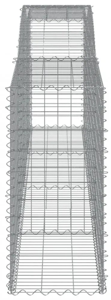 3 db íves horganyzott vas gabion kosár 400x50x100/120 cm