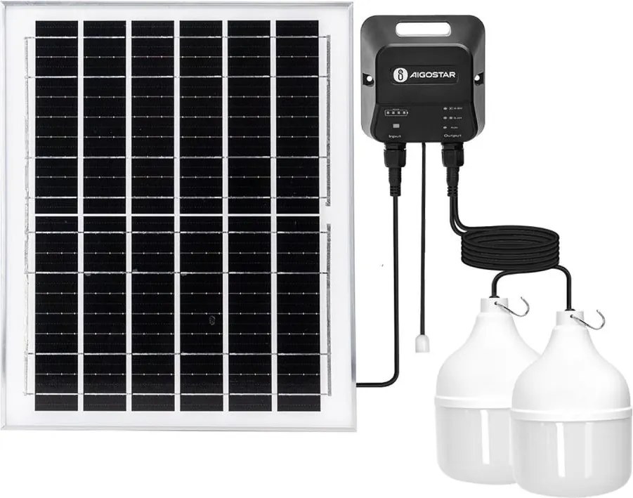 Aigostar - LED napelemes csillár 2xLED/70W/12V 12000 mAh 6500K átmérő 12 cm