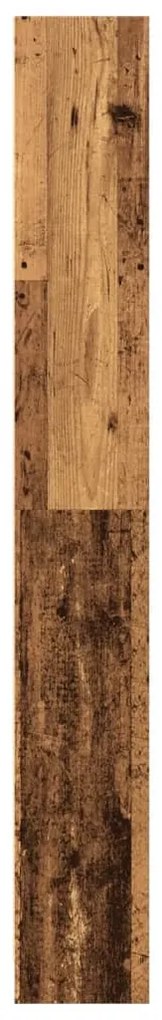 antik fa színű szerelt fa könyvespolc 80 x 24 x 176 cm