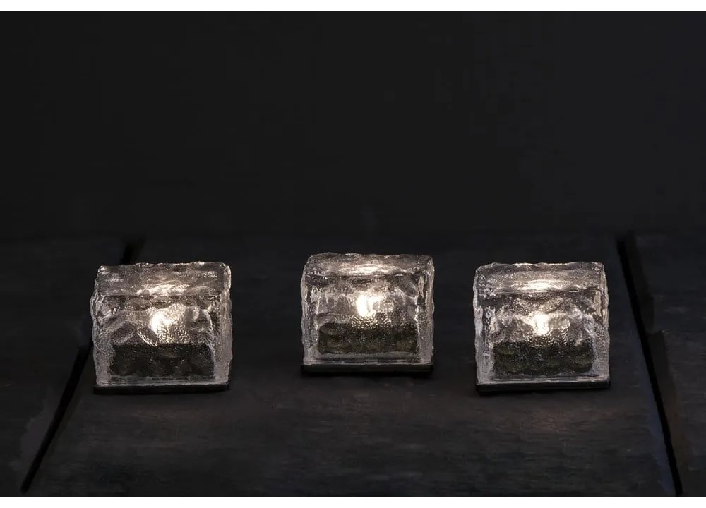 Napelemes kültéri LED gyertya szett 3 db-os (magasság 5,5 cm) Icecube – Star Trading