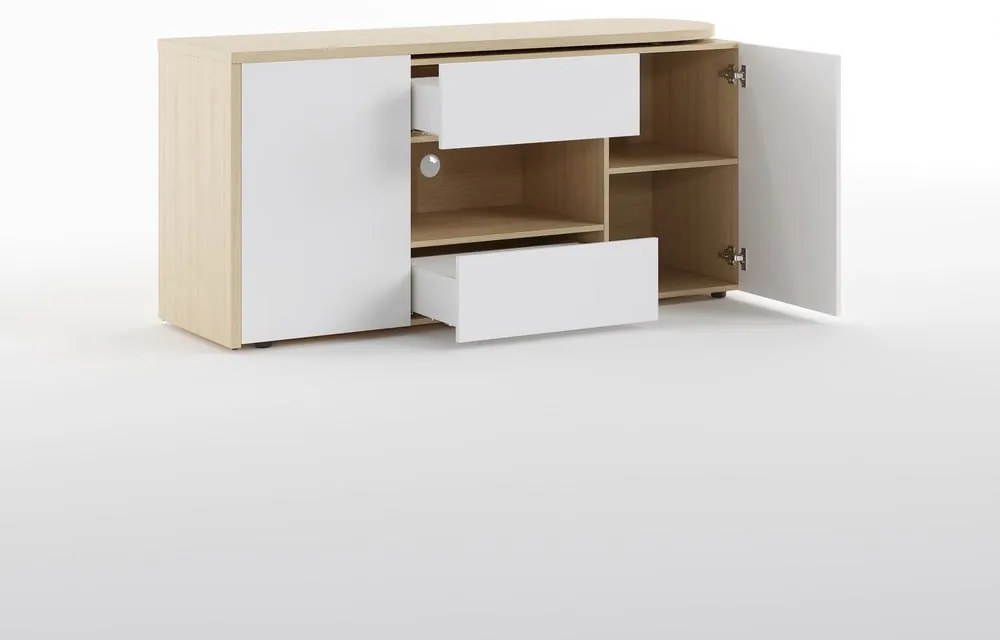 Íróasztal tölgyfa dekoros asztallappal 48x159 cm Tango – TemaHome