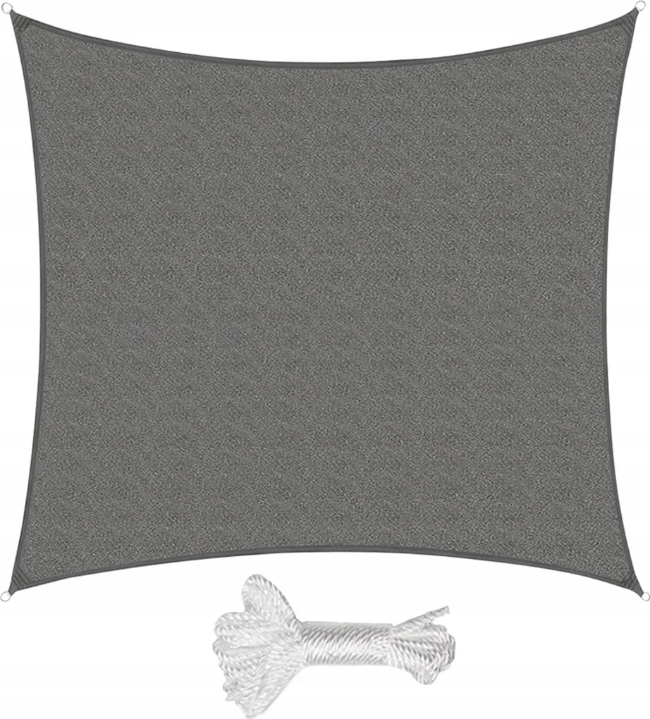 Kerti Napvitorla Hdpe Napellenző 200 x 200 CM Sötétszürke