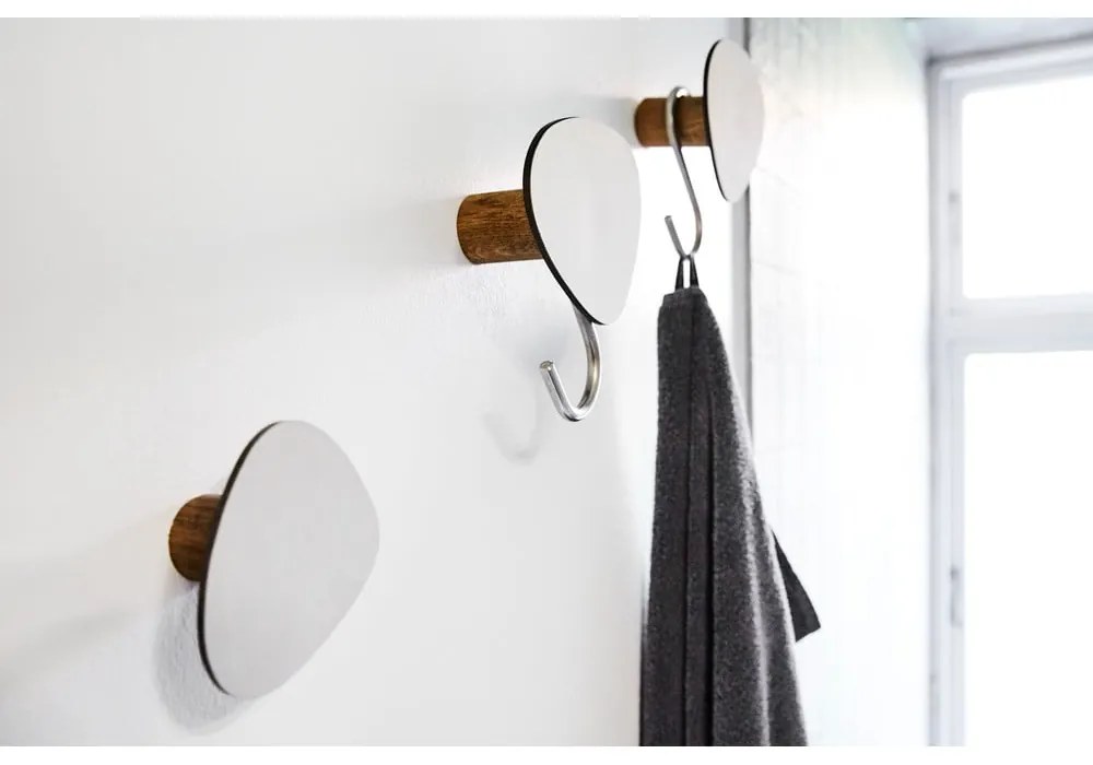 Világosszürke fali acél akasztó Dot S Nupo – LIND DNA