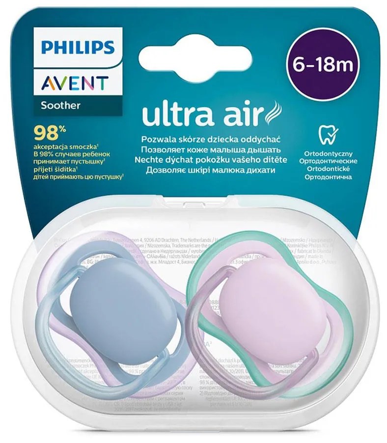 Baba cumi Ultra air Neutral Avent 6- 18 hónap 2 darab lány, vel. 6-18 m