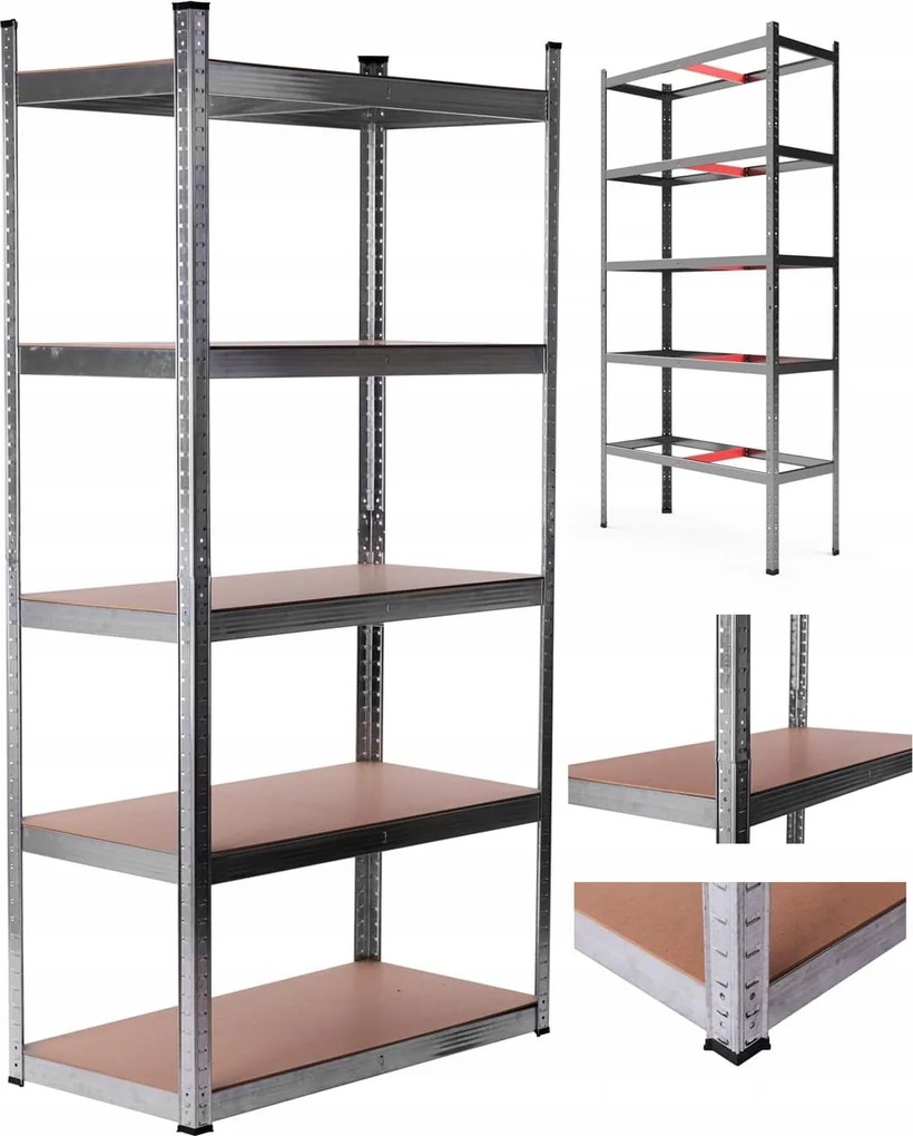 Műhely garázs állvány fém 5P 220x110x45