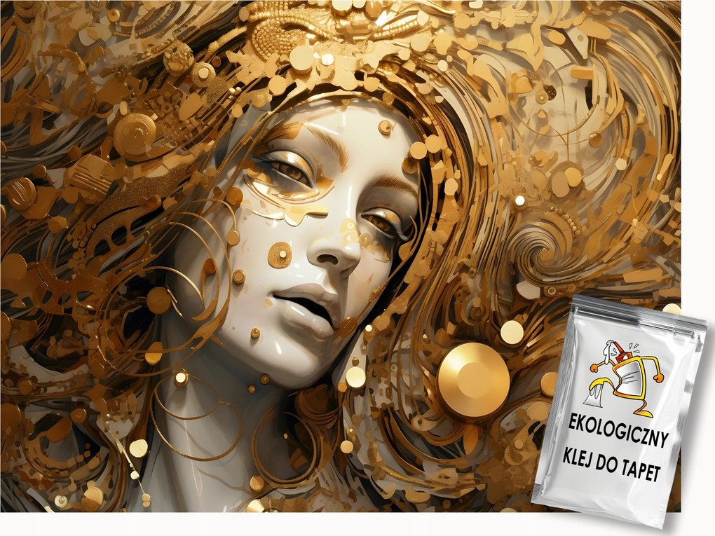 Fotótapéta Flizelina Portré Nő Lány Glamour Arany 150x105 ragasztó