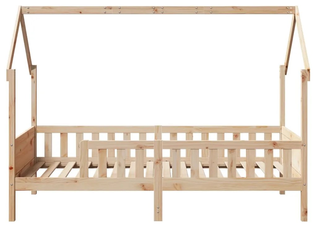tömör fenyőfa házikó gyerekágykeret 80 x 200 cm