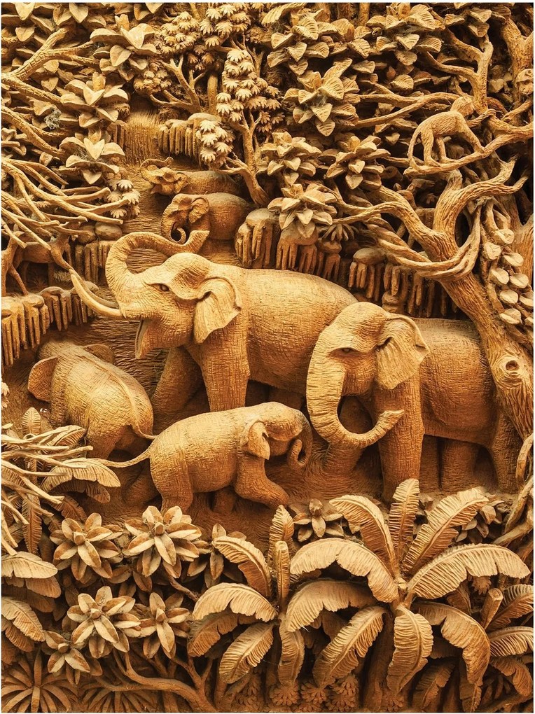 Fotótapéta 3d absztrakt elefántok fotótapéta 184 x 254