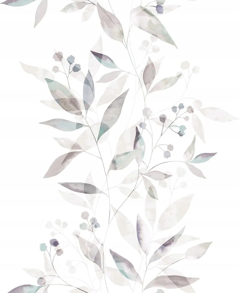 Tapéta Levél Motívum Árnyalat Zöld Kék Lila Flizelin Tapéta