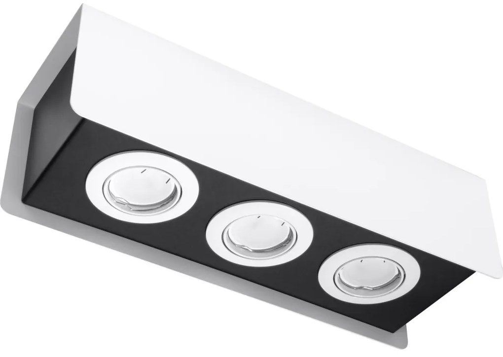 SOLLUX SL-0407 STEREO Kocka Mennyezeti Lámpa Fehér, Fekete GU10 IP20