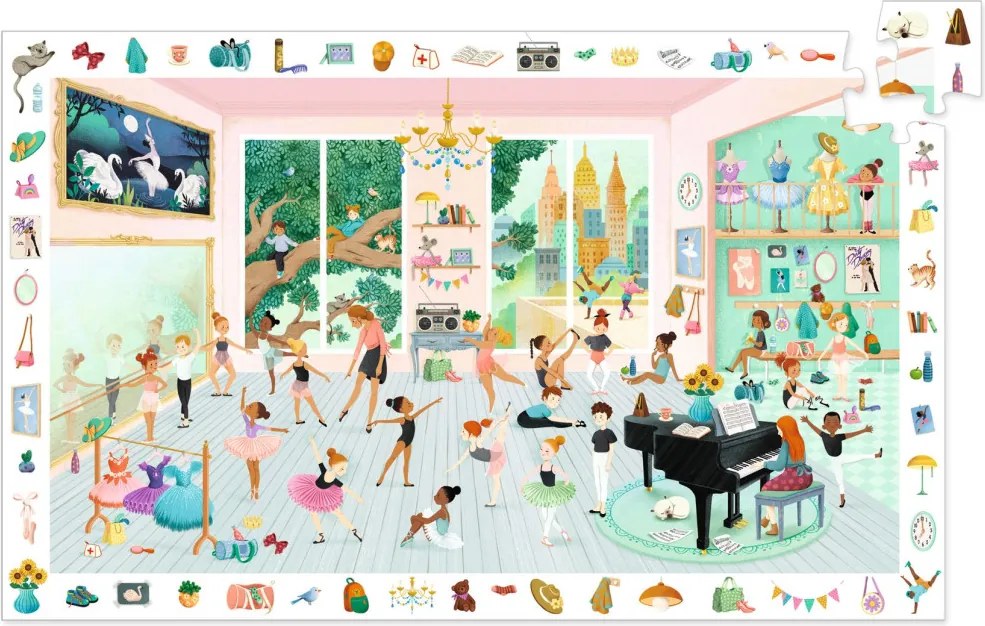 Megfigyeltető puzzle - Balett iskola, 100 db-os - The dance school