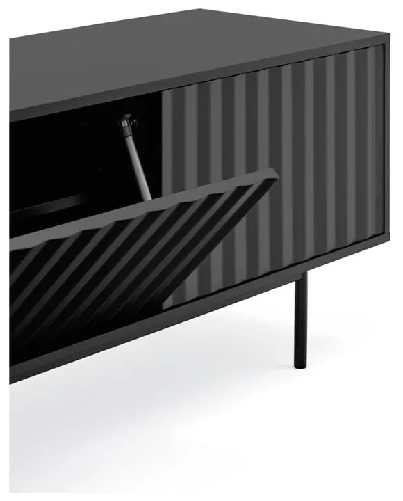 Fekete TV-állvány 180x52 cm Sierra – Teulat