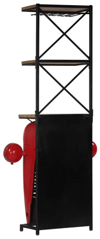 Tömör mangófa traktor borszekrény 49 x 31 x 172 cm