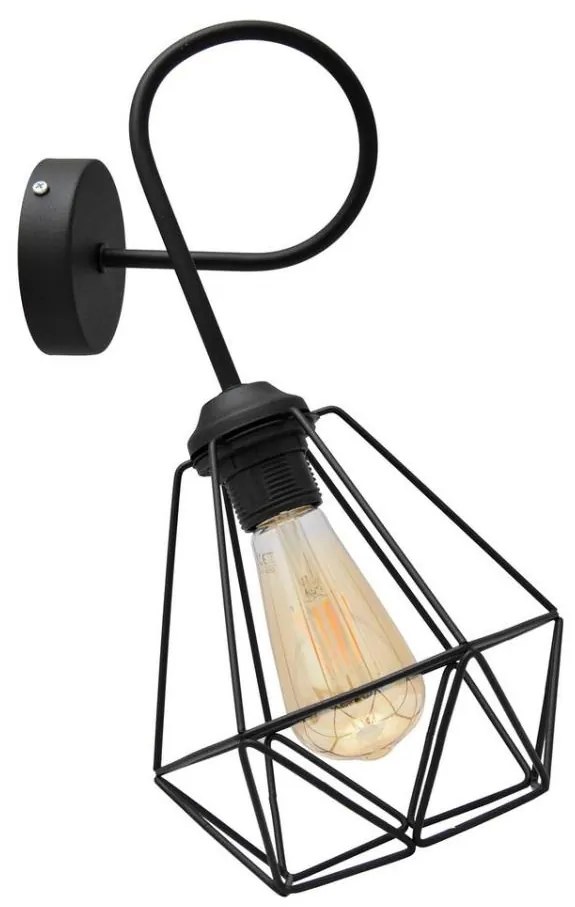 Fali lámpa KARO 3xE27/15W/230V fekete