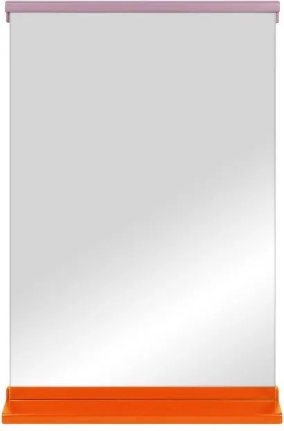 Fali tükör polccal tömörfa kerettel 50x75 cm Lun – noo.ma