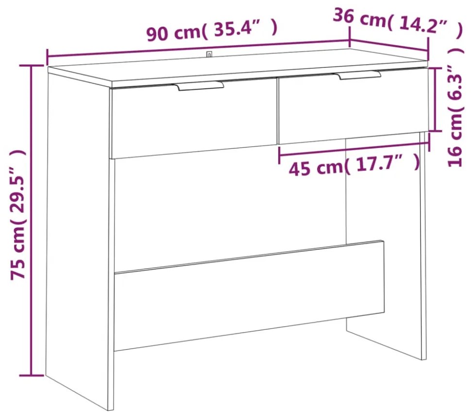 fekete szerelt fa tálalóasztal 90 x 36 x 75 cm