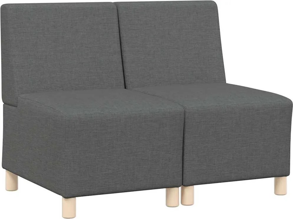 vidaXL Karfa Nélküli Modularis Kanapé Egység 2 pcs Sötétszürke