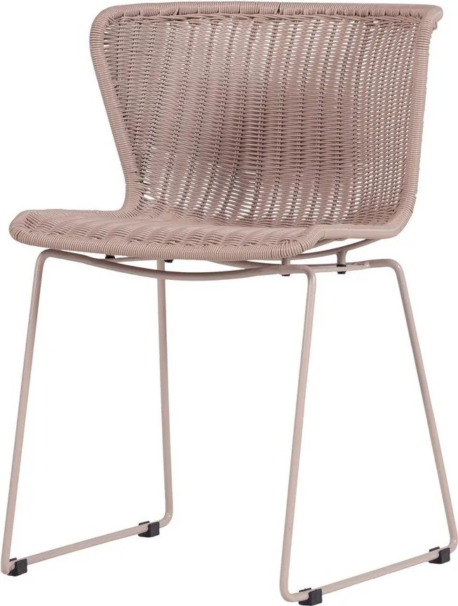 Bézs műrattan kerti szék szett 2 db-os Wings – WOOOD